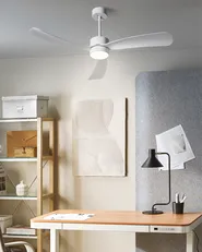 Ceiling Fan with Light PRASLIN with Remote LED White_1032190