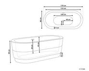 Freestanding Bathtub EMPRESA 1700 x 800 mm White_787368