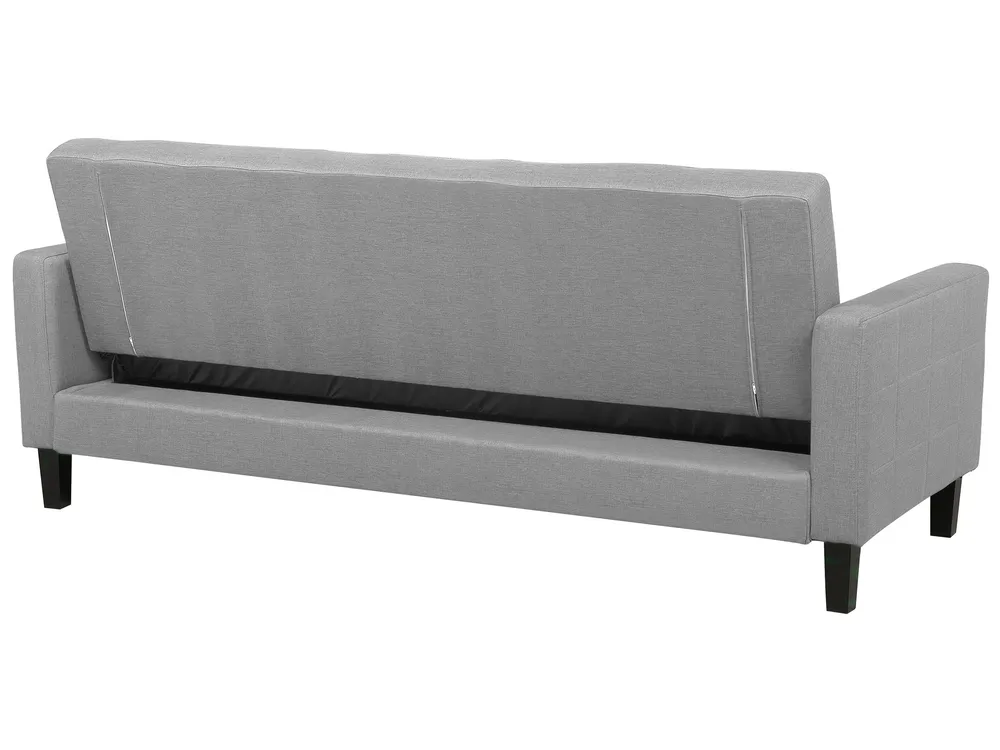 Sofa Bed 3 Seater VEHKOO Fabric Light Grey_719316