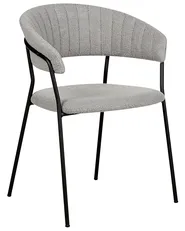 Set of 2 Dining Chairs MARIPOSA Boucle Grey_884690