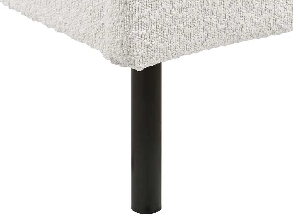 Säng med lamellram Bouclé MARGUT 180 x 200 cm Vit_877117