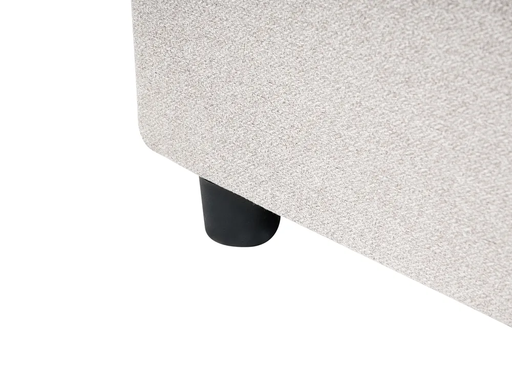 Bed with Storage Drawers without Headboard PRADES Fabric Light Beige 160 x 200 cm (EU King Size)_996141