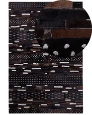 Rug AKSEKI Dark Brown 140 x 200 cm Leather_764599