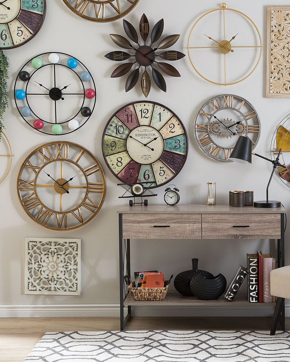Wall Clock BOSWIL 59 cm Metal Multicolour