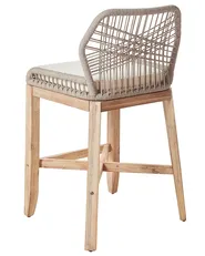 Set of 2 Garden Bar Chairs TALAMONE Acacia Wood Beige_932195