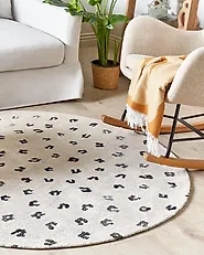 Rug AFIS Beige ø 140 cm Cotton_1185899