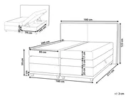 Divan Bed with Storage DYNASTY Fabric Light Grey 160 x 200 cm (EU King Size)_873645