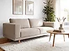 Sofa 3 Seater NIVALA Fabric Light Beige