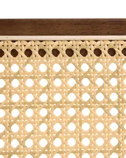 Set of 2 Dining Chairs CORDOVA Rattan Brown_1061962