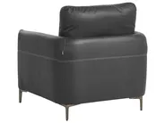 Living Room Set 6 Seater CILENS Fabric Black_1120393