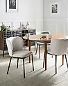 Ruokatuolisetti 2 kpl ARTESIA Kangas Vaaleanbeige