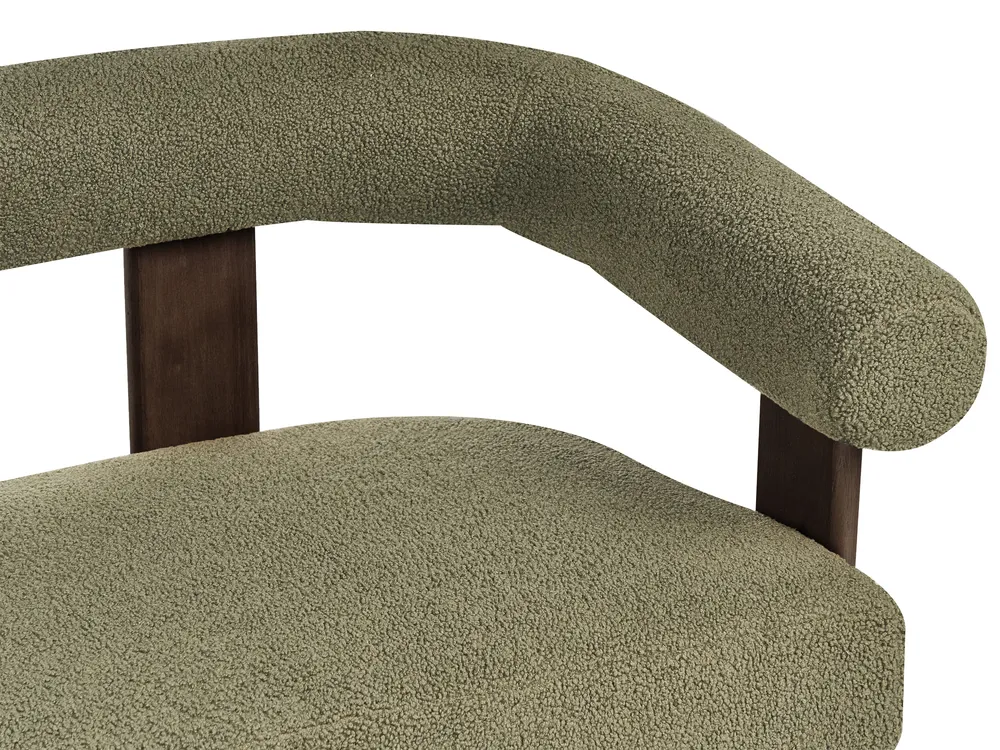 Soffa 2-sits ILBRO Bouclé Grön/ Mörkbrun_984826