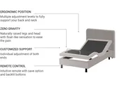 Adjustable Bed Fabric DUKE 80 x 200 cm (EU Small Single) Beige_771767