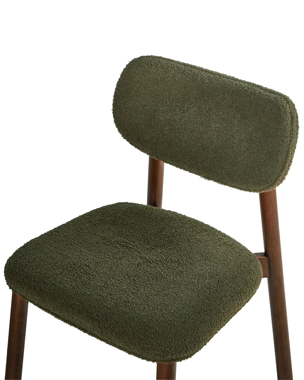 Set of 2 Dining Chairs MILLS Boucle Brown/ Green_975908