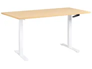 Manual Adjustable Standing Desk DESTINES 160 cm 72 cm Light Brown/ White_1000515