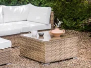 Garden Corner Sofa with Table 4 Seater SANO Modular PE Rattan Natural Right Hand_933617