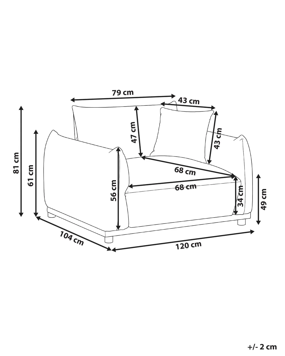 Armchair JUBEK Fabric Off-White_1081570