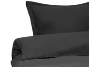 Duvet Cover Set PARKROSE 200 x 200 cm Sateen Cotton Black_1071699