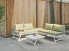 Garden Corner Sofa with Table 5 Seater COCCORINO Metal Green