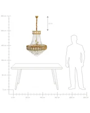 Chandelier MEKI Crystal Gold_1044220