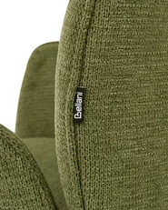 Dining Chair Swivel MOKENA Faux Linen Green_1037998