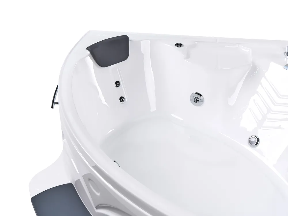 Corner Hot Tub with LED CUYABENO 2110 x 1500 mm White_1033728