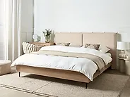 Bed Boucle IZERNORE 180 x 200 cm (EU Super King) Beige_1176523