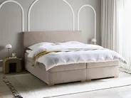 Divan Bed with Storage MAJOR Fabric Taupe 180 x 200 cm (EU Super King)_1028183