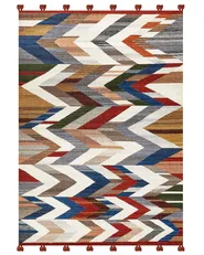 Matta KANAKERAVAN Flerfärgad 200 x 300 cm Kelim Ull_859673
