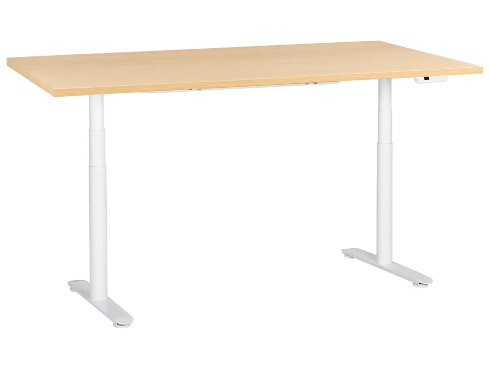 Electric Adjustable Standing Desk DESTINAS 180 cm 72 cm Light Brown/ White