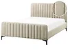 Säng med lamellram Bouclé LUNAN 140 x 200 cm Beige