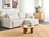 Sofa Bed KARILA with Storage Fabric Light Beige Left Hand
