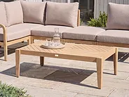 Trädgårdssoffbord RIVELLO 123 cm 68 cm Akaciaträ Ljusbrun_1155845