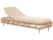 Solseng med pute OSINI PE-rotting Beige_863884