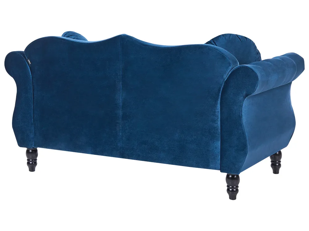 Living Room Set 5 Seater SKIEN Velvet Navy Blue_743316