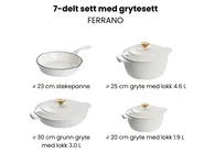 7-delers støpejernssett FERRANO Off white_1073582