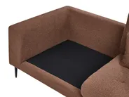 Corner Sofa 3 Seater FLAM Boucle Brown Left Hand_1034359
