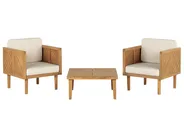 Bistro Set with Cushions BARATTI Acacia Wood Brown_830633