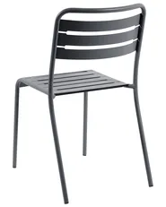 Set of 2 Garden Chairs LEFKADA Metal Dark Grey_1081235