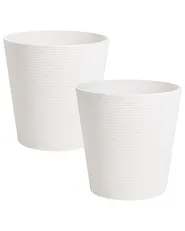 Set of 2 Plant Pots ARMERIA 50 cm White_1123881