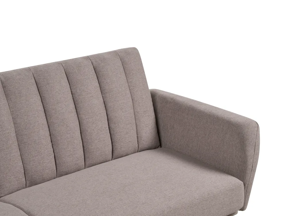 Sofa Bed 3 Seater VIMMERBY Fabric Light Brown_900080
