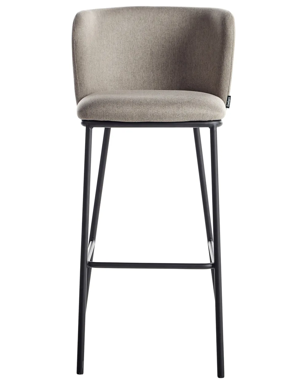 Set of 2 Bar Chairs MINA Taupe_954116