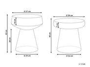 Set of 2 Side Tables LAGUNA/CALDERA Glass Green_1093648