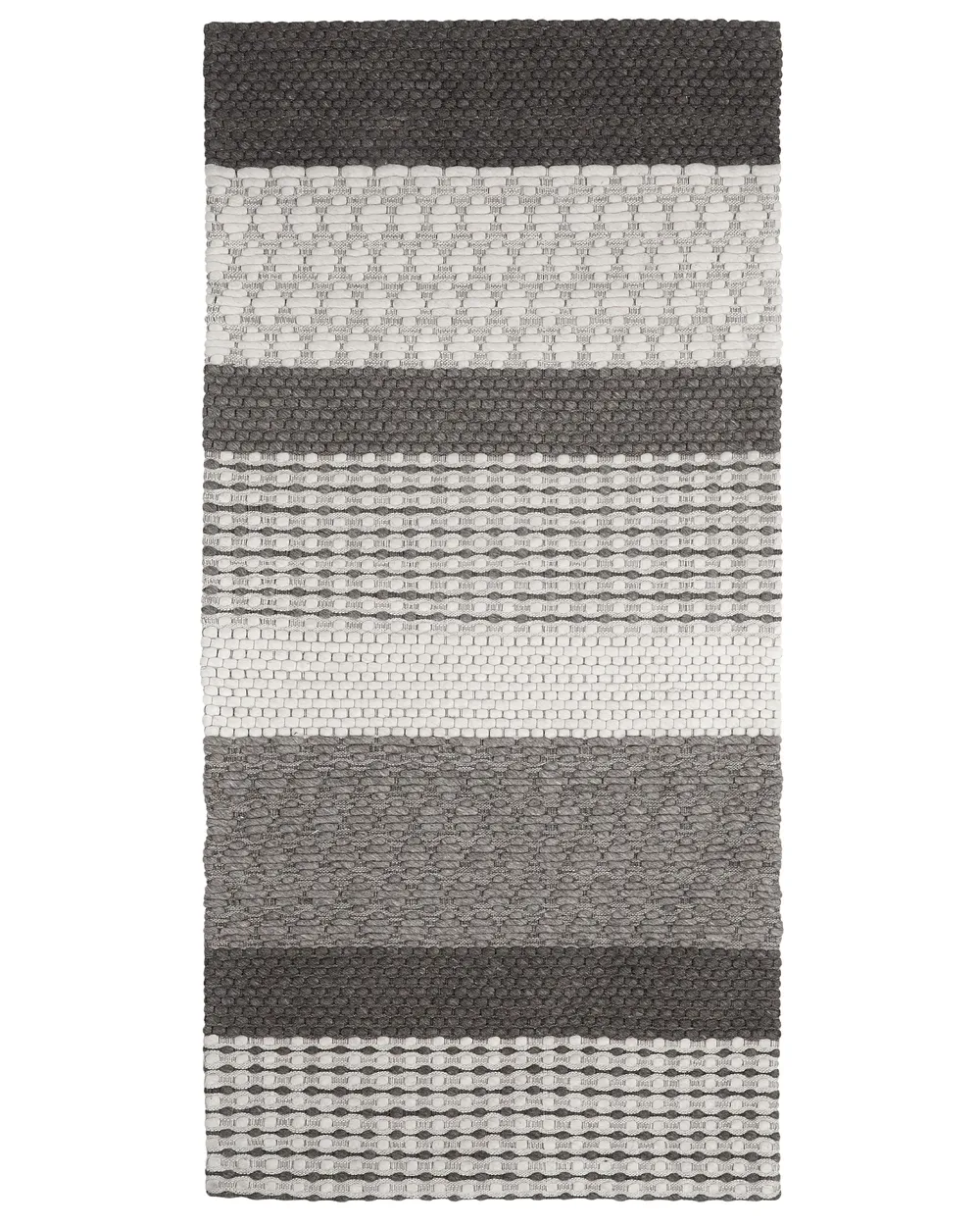 Rug AKKAYA Grey 80 x 150 cm Wool