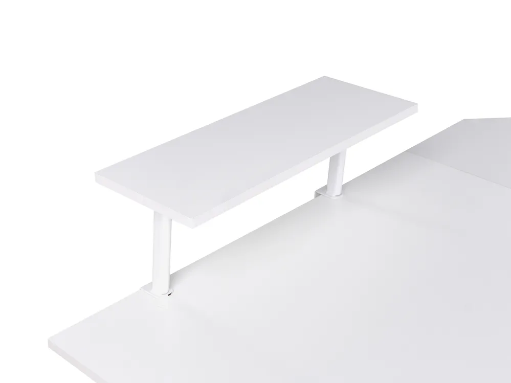 Corner Desk TACONY 180 cm 140 cm with Storage White_1044276