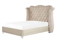Bed Velvet AYETTE 140 x 200 cm (EU Double) Beige_832202