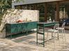 3 Piece Outdoor Kitchen Set with Sink MAENZA Green Metal