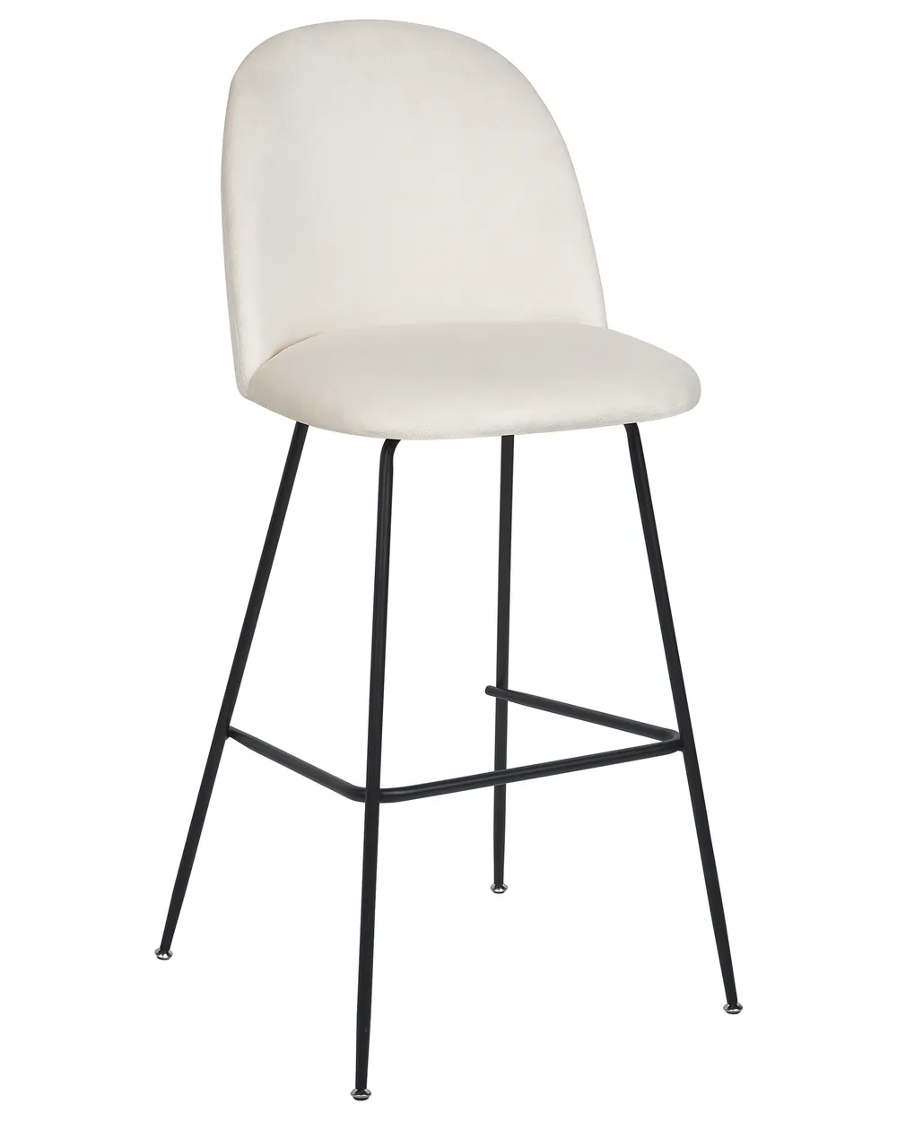 Set med 2 barstolar ARCOLA Sammet Off-White_902375