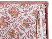 Set of 2 Decorative Cushions PICEA 45 x 45 cm Velvet Red Floral Pattern_838936