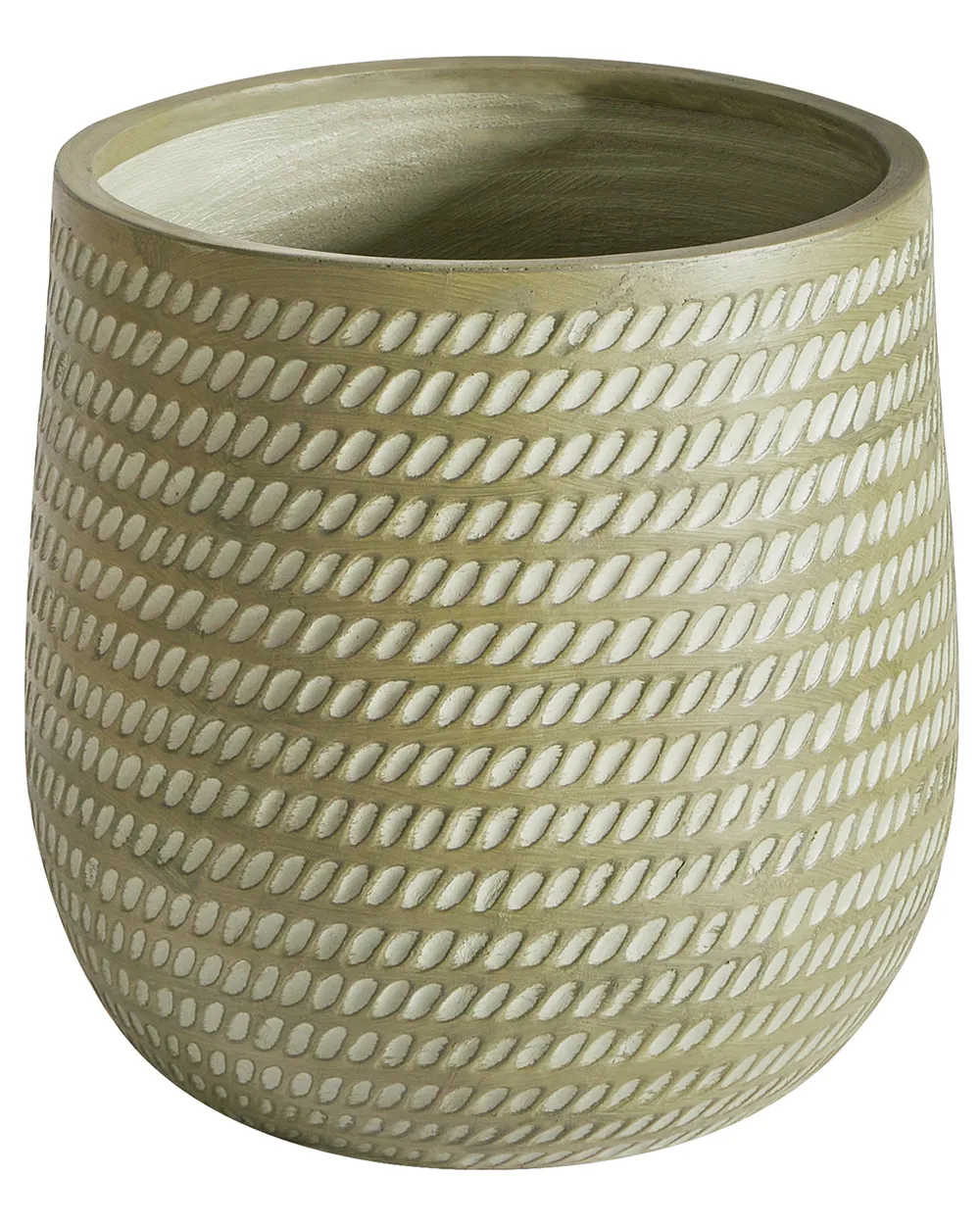Plant Pot LIVADIA 39 cm Olive Green